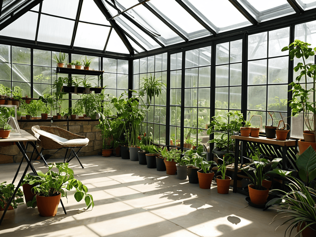 Building a Small Greenhouse Interior