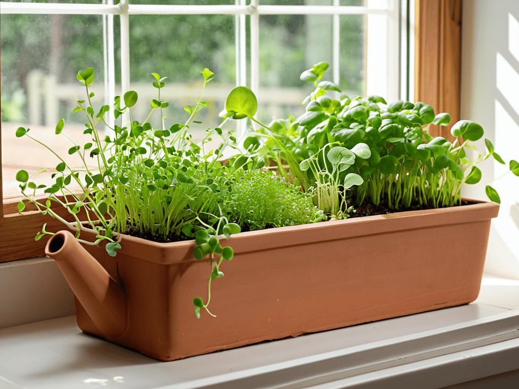 Cultivating Harmony microgreens indoors