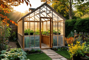 Building a Small Greenhouse Exterior