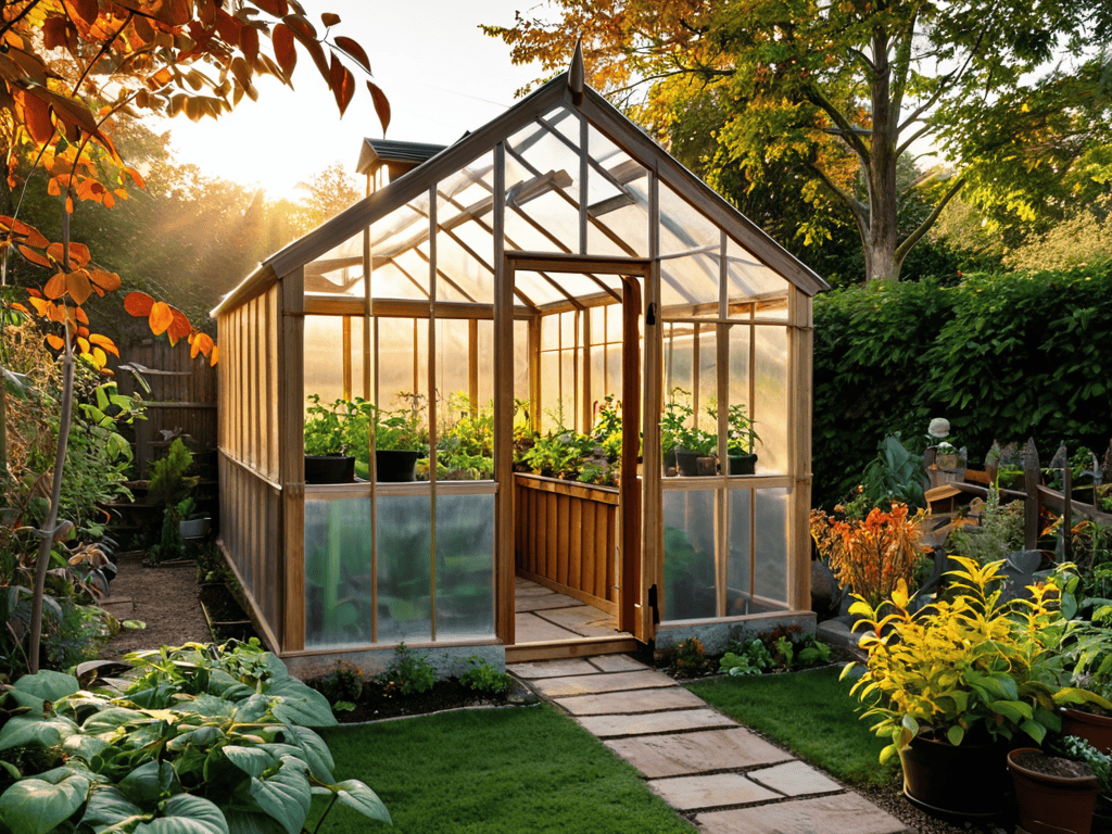 Building a Small Greenhouse Exterior