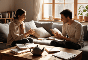 Couples Financial Meeting Discussion