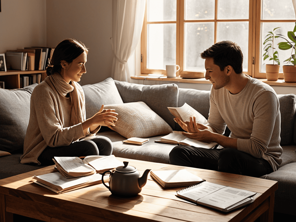 Couples Financial Meeting Discussion