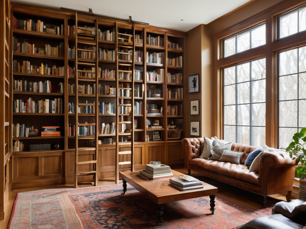 Vertical library ladder climbing