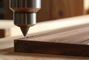 Using a woodworking mortise and tenon jig.