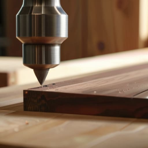 Using a woodworking mortise and tenon jig.