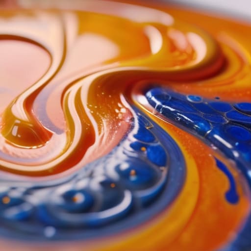 Encaustic Wax Saponification pigment in flight.