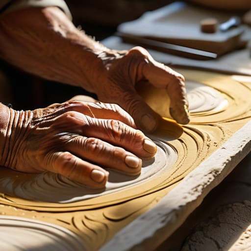 Artisan honoring historical faux marble methods.